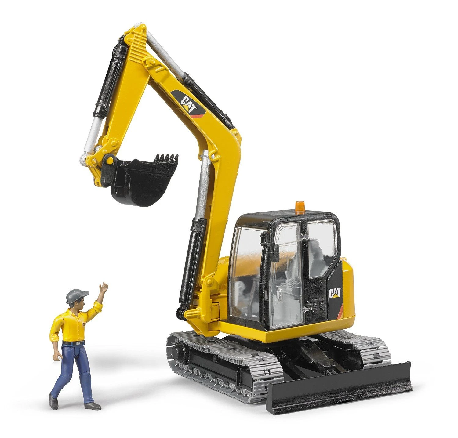Cat Mini Excavator With Worker 1 Cat Mini Excavator With Worker