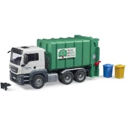 Man Garbage Truck Green