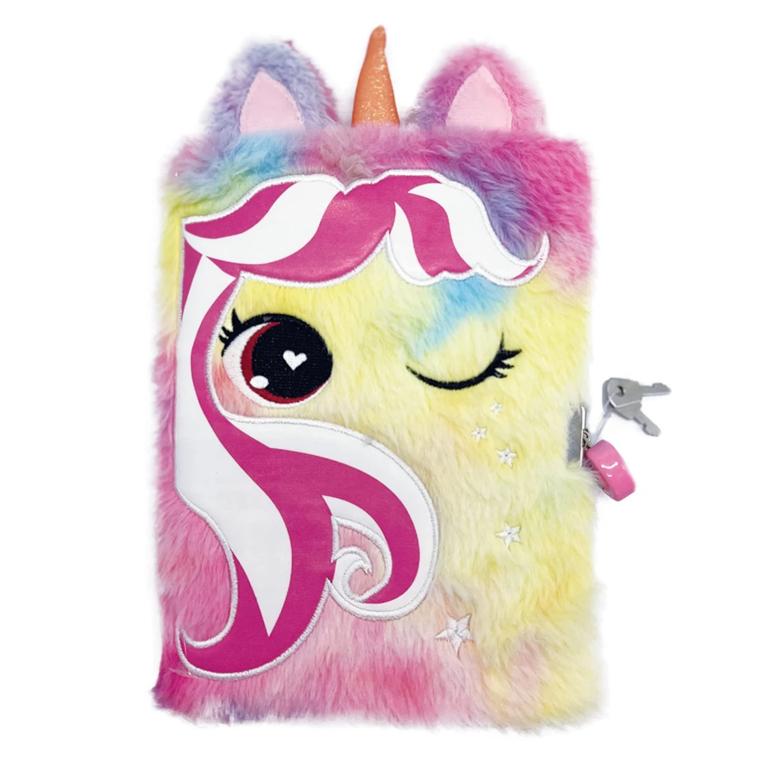 Furry Notebook - Pink Unicorn 1 Furry Notebook - Pink Unicorn