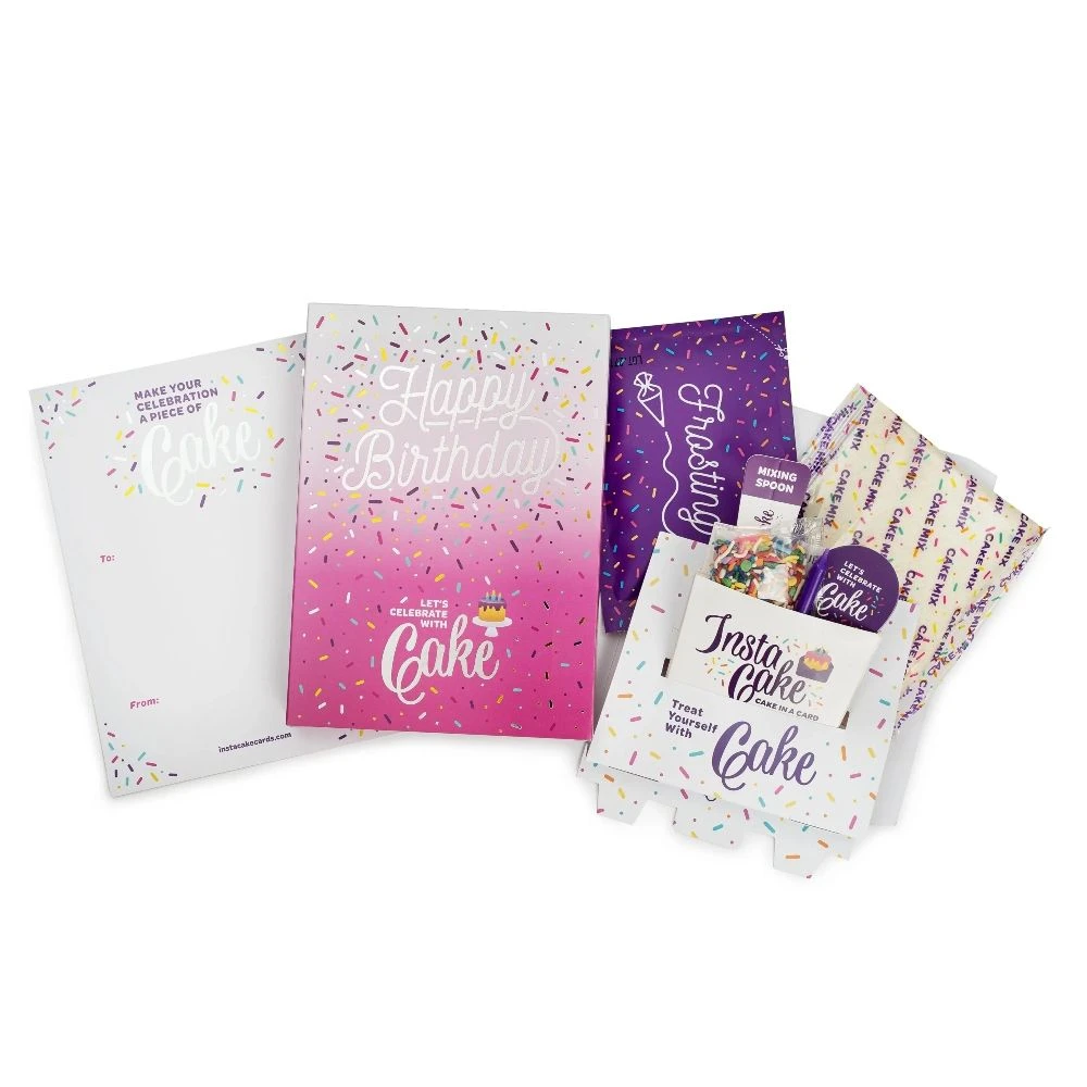 Happy Birthday Cake Card Pink 1 Happy Birthday Cake Card Pink