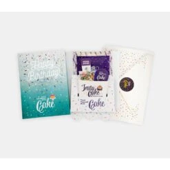 Happy Birthday Cake Card Teal