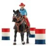 Schleich Barrel Racing With Cowgirl