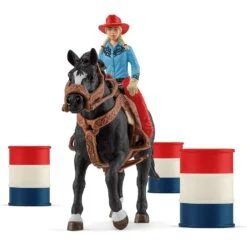 Schleich Barrel Racing With Cowgirl