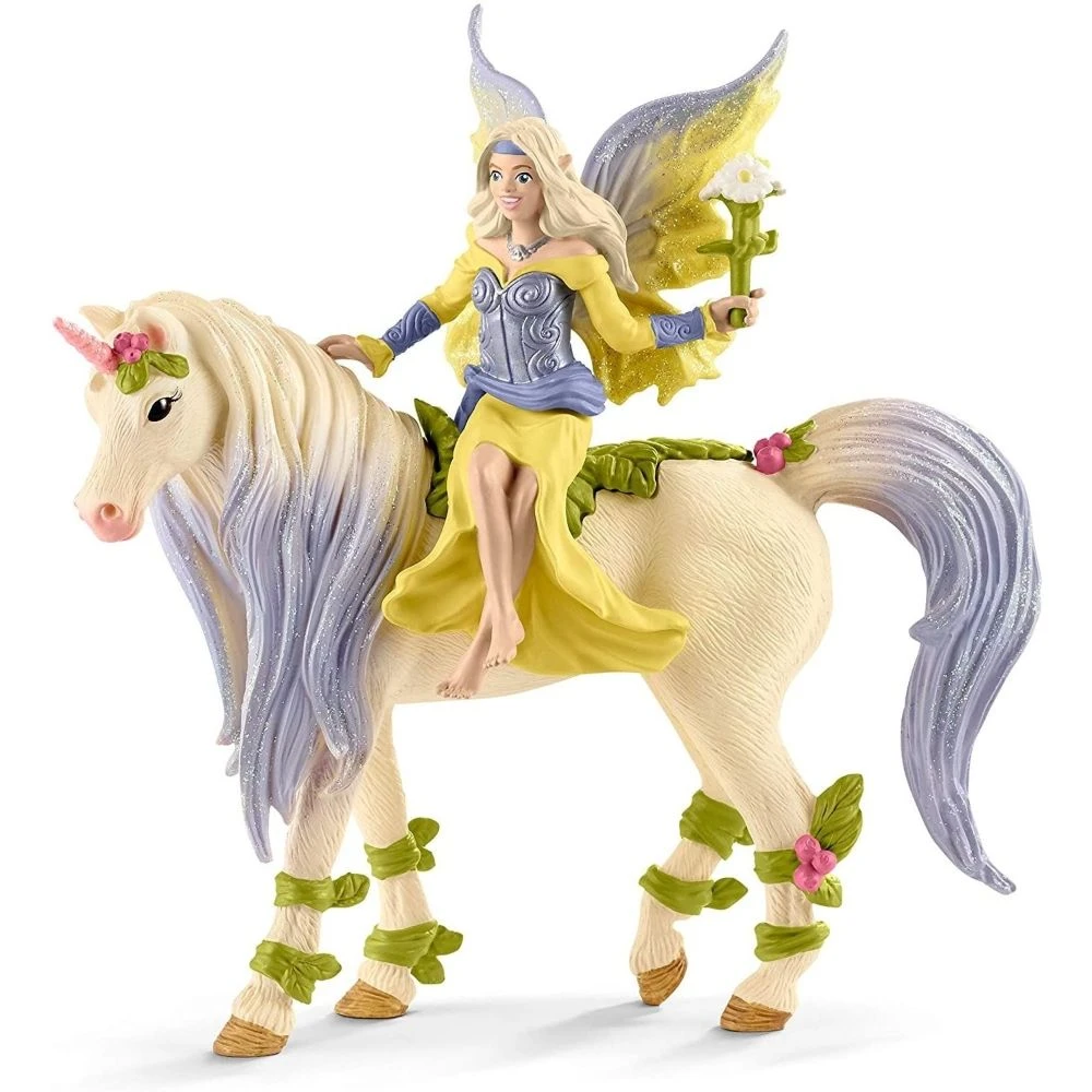Schleich Fairy Sera With Blossom Unicorn 1 Schleich Fairy Sera With Blossom Unicorn